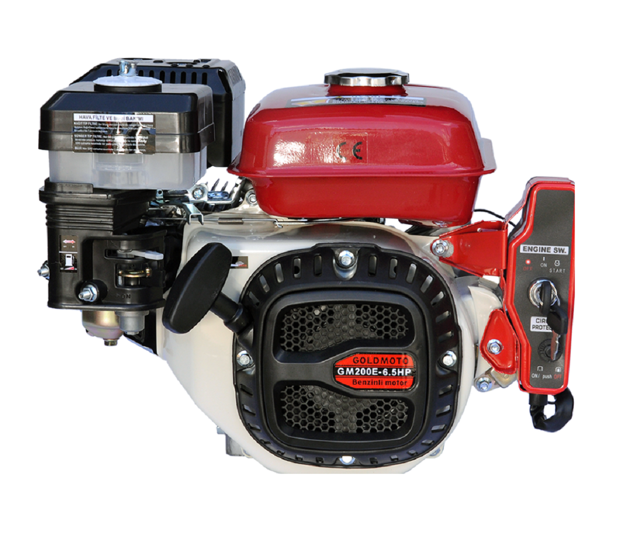 Goldmoto GM200E Benzinli Motor Marşlı Kamalı 20mm