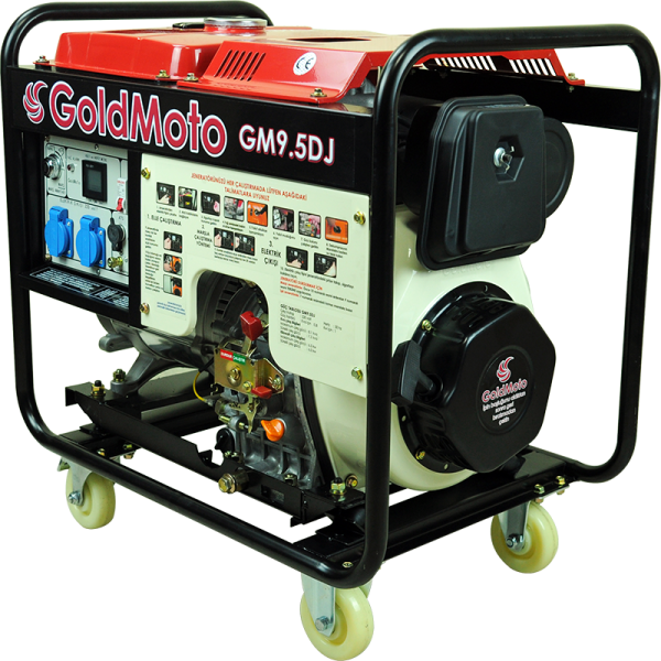 Goldmoto Gm9.5dj Marşlı Tekerli Büyük Depolu Dizel Jeneratör