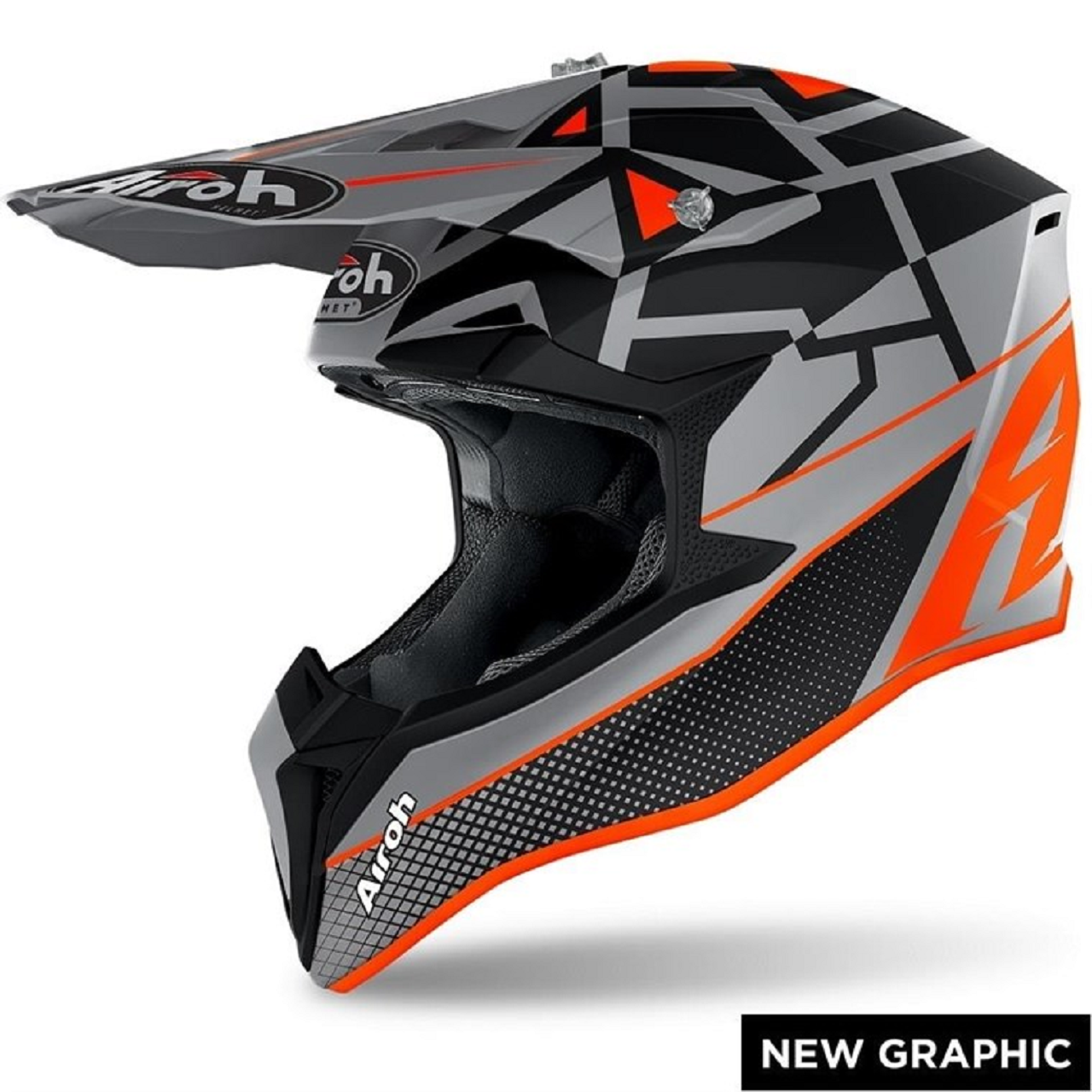 Motosiklet Kask Wraap Mood Orange Matt Beden: M AIROH