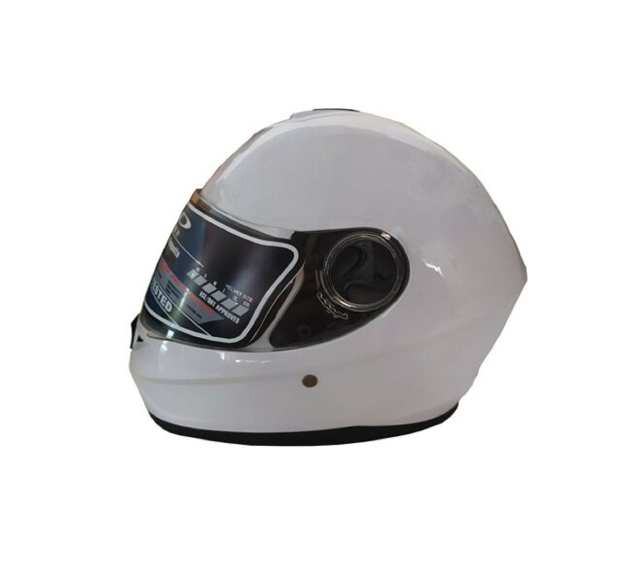 Motosiklet Kask Fullface Kapalı Sarı - Beyaz 918 Mts