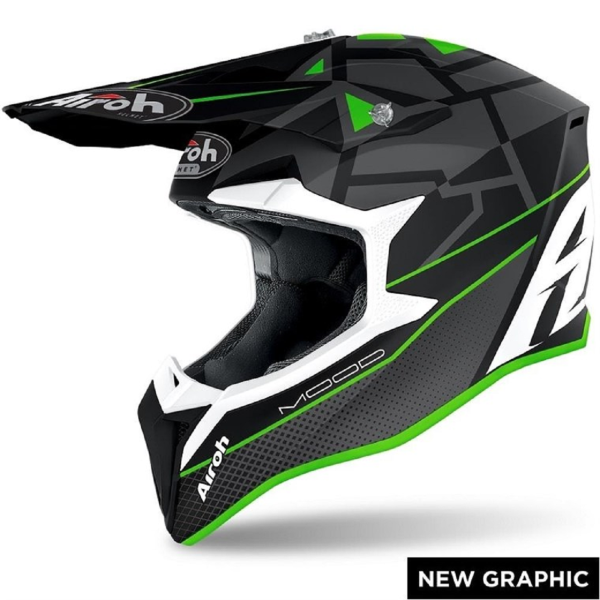 Motosiklet Kask Wraap Mood Green Beden:XL AIROH