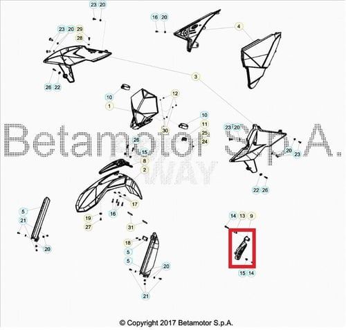 SPROCKET COVER RR4T MY10 BLACK BETA ORJ YP E