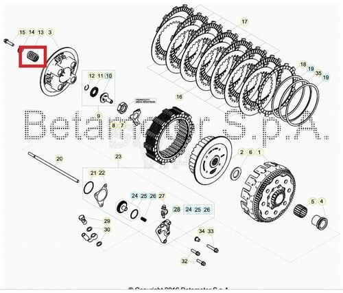 CLUTCH SPRING BETA ORJ YP B5