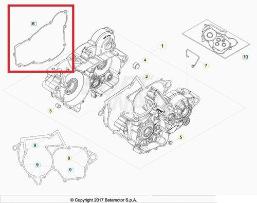 GASKET CLUTCH COVER INNER BETA ORJ YP B3