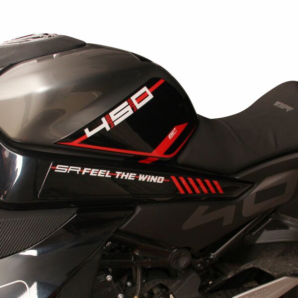 CF Moto 450 SR 2023-2024 Uyumlu Tank Pad Seti Kırmızı GP Kompozit