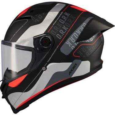 Axxis Fenix Kask ORK B5 Black-Red Matt Beden: L