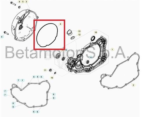 OUTER CLUTCH COVER GASKET  BETA ORJ YP B5