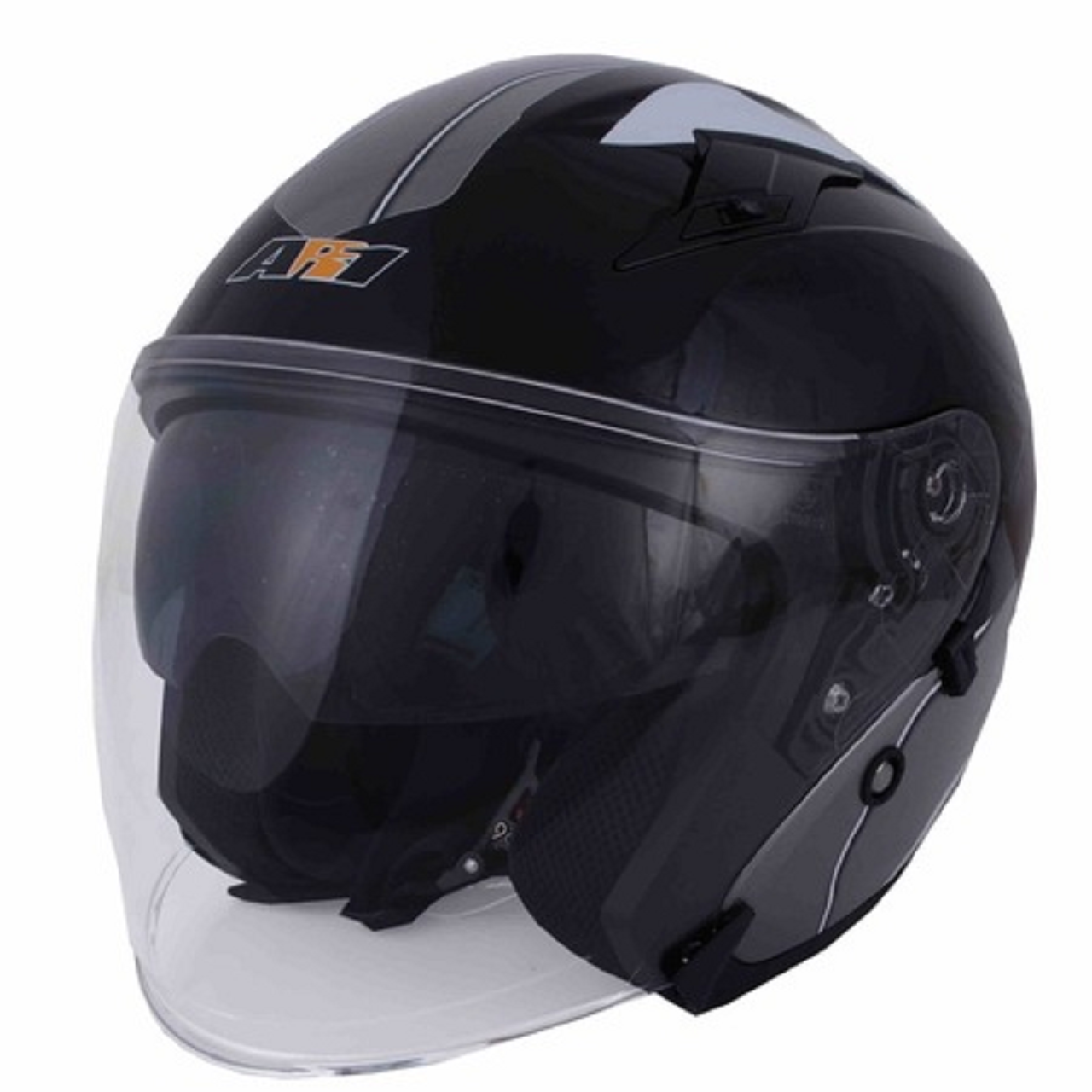 Motosiklet Kask Vizörlü Yazlık Çenesiz Kask Siyah Rr-881 Beden:xl Ar1