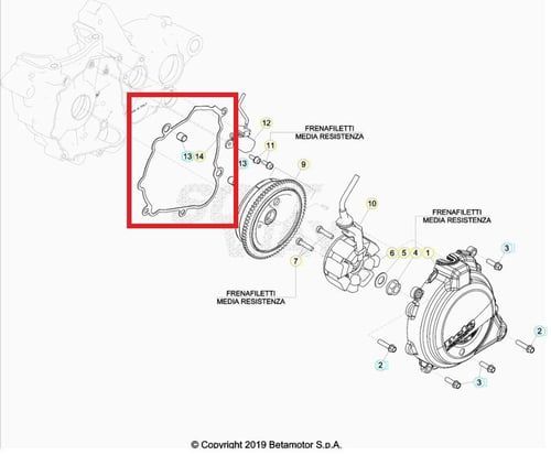 GASKET, IGNITION COVER BETA ORJ YP B4