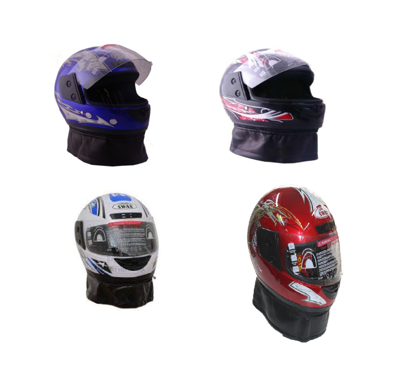 Motosiklet Kask Çeneli Boyunluklu Karışık Renk Beden:s Monero