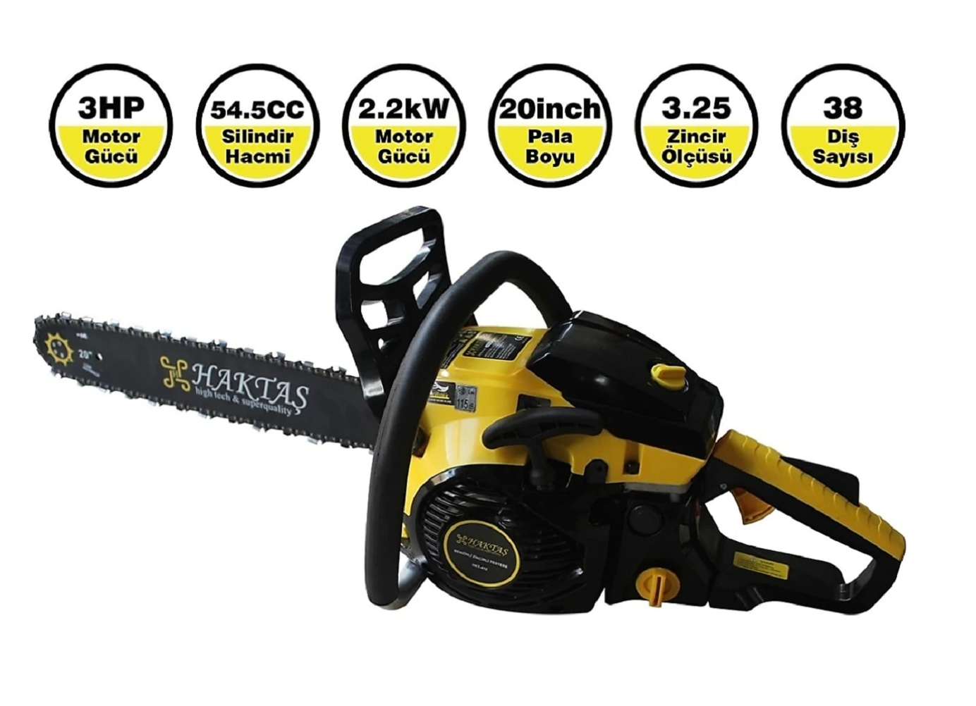 Haktas HKT412 Motorlu Testere Benzinli