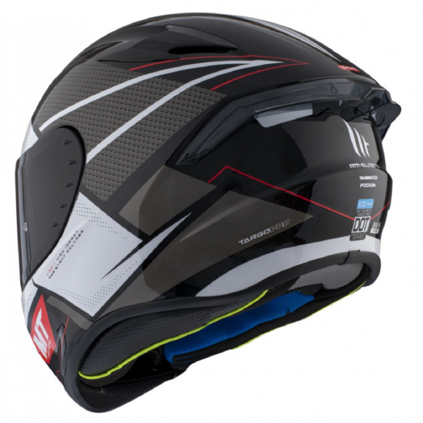 MT Kask Targo Pro PODIUM B0 GLOSS PEARL WHİTE  Beden: XL