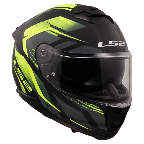 LS2 Stream 2 Kask Fury Mat Siyah-Gri-Neon Sarı Beden: M