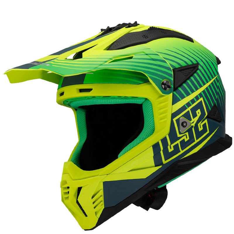 LS2 Fast 2 Kask Duck Yeşil-Neon Sarı Beden: M