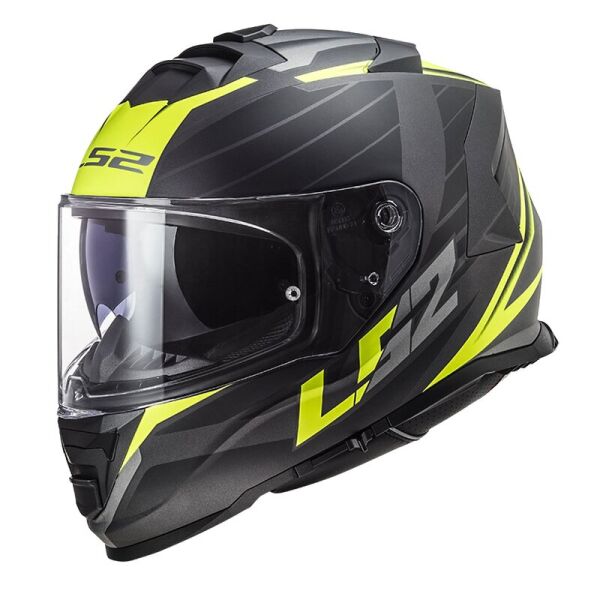 LS2 Storm 2 Kask Nerve Mat Siyah-Neon Sarı Beden: M