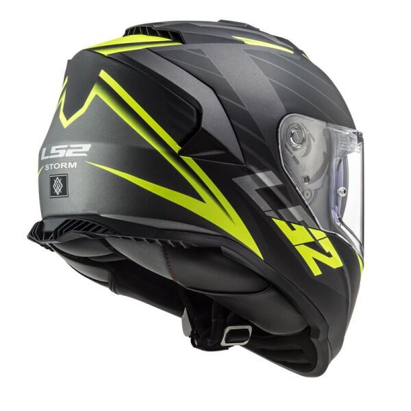 LS2 Storm 2 Kask Nerve Mat Siyah-Neon Sarı Beden: M