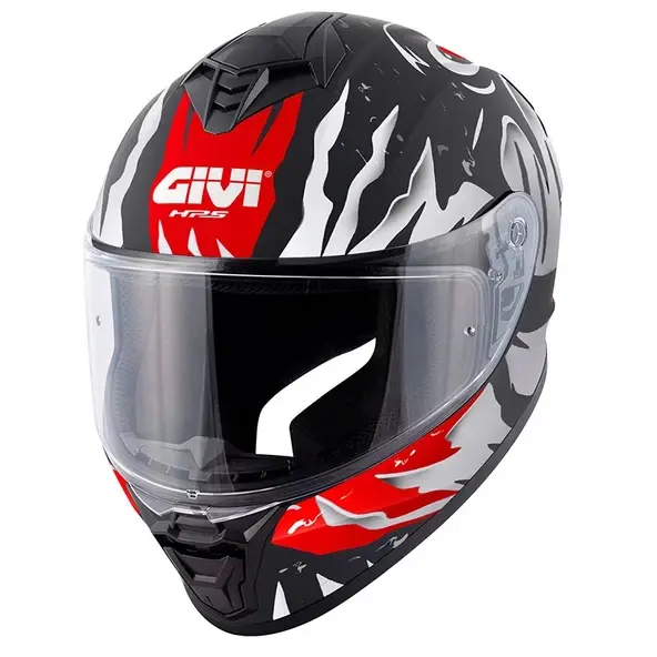 Givi 50.X Sharkbite Kask Mat Siyah-Beyaz-Kırmızı Beden: XL