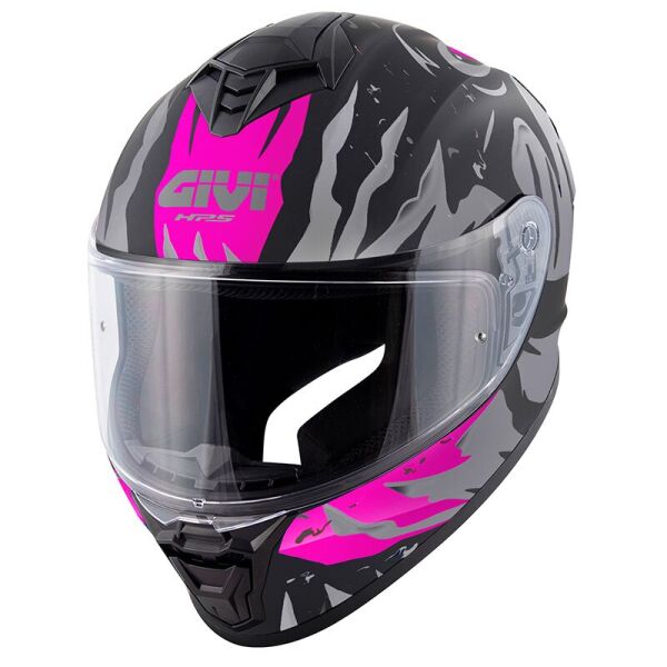 Givi 50.X Sharkbite Kask Mat Siyah-Gri-Pembe Beden: M