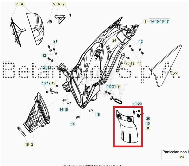 PROTECTION REAR SHOCK BETA ORJ YP B2