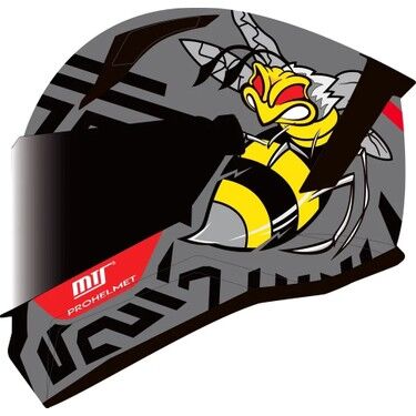 MTS 910 Kask Mat Gri Grafikli Beden: XXL