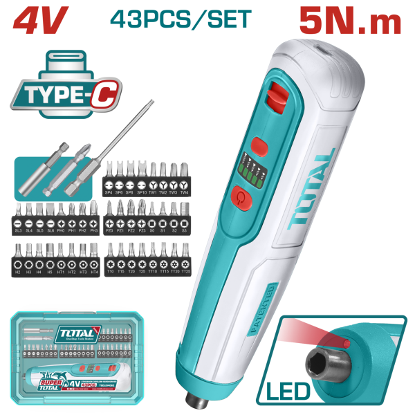 Total Akülü Tornavida 4V