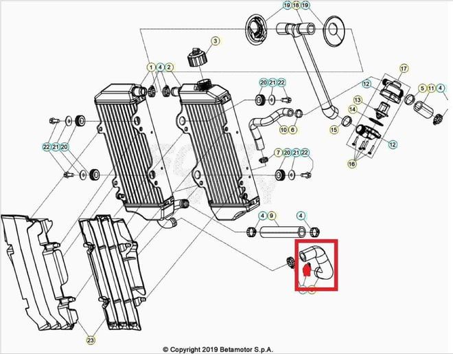 WATER PUMP PIPE BETA ORJ YP B2