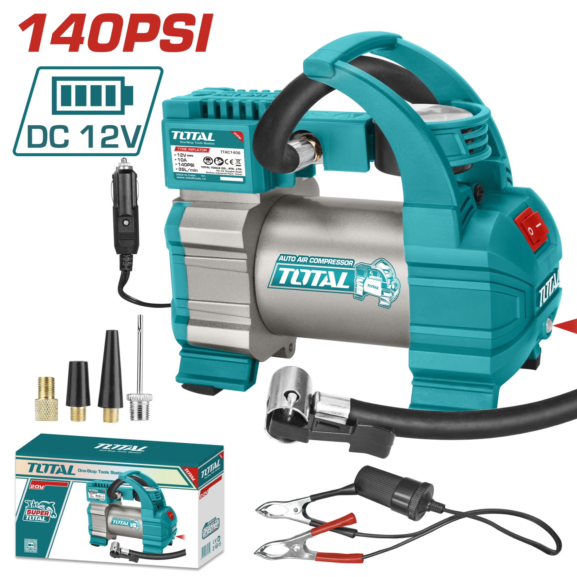 Total Araç Hava Kompresörü 140PSI