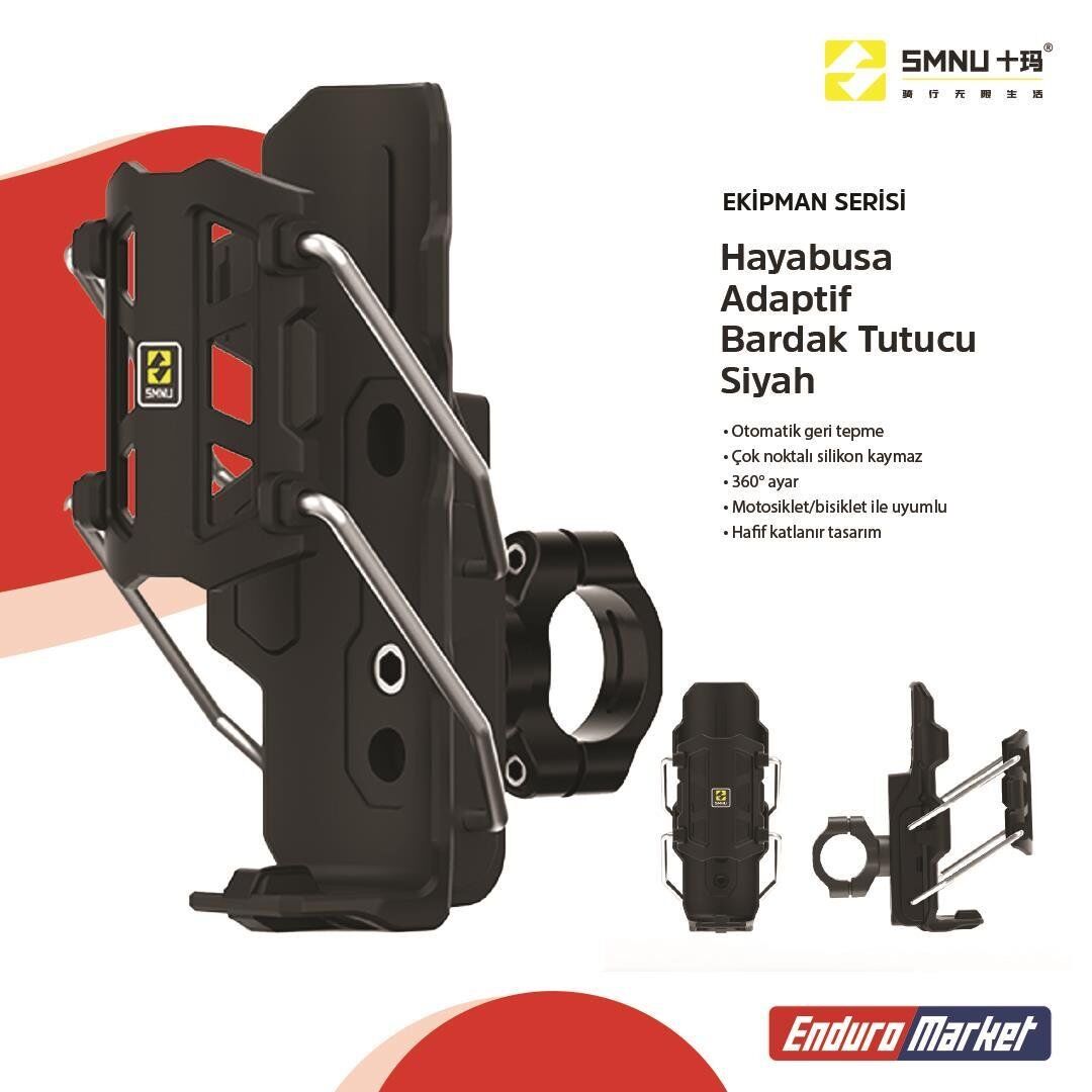 SMNU Hayabusa Adaptif Bardak Tutucu Siyah