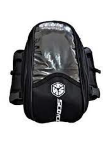 Motosiklet Depo Üstü Çanta Mıknatıslı Kemerli Siyah Scoyco