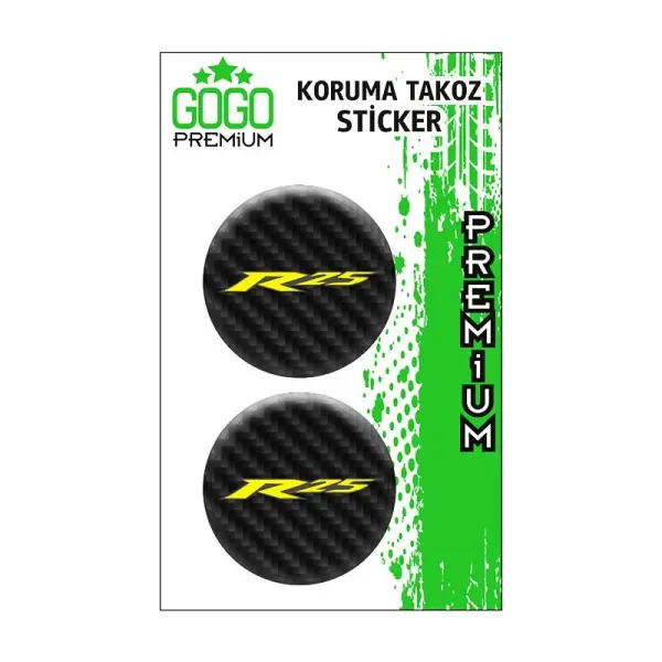 Yamaha R25 Koruma Takozu Damla Sticker Karbon 4X4cm 2 Li GOGO