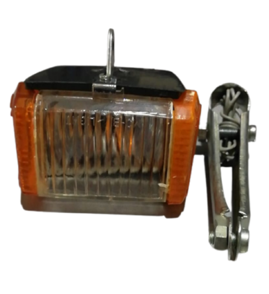 Bisiklet Kare Far Reflektörlü Siyah Yerli