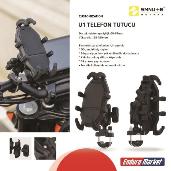 SMNU U1 Telefon Tutucu Titreşim Yastıklı