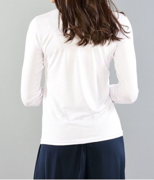 Bayan Badi Beyaz Renk XL Beden (46-48) Uzun Kollu Likralı