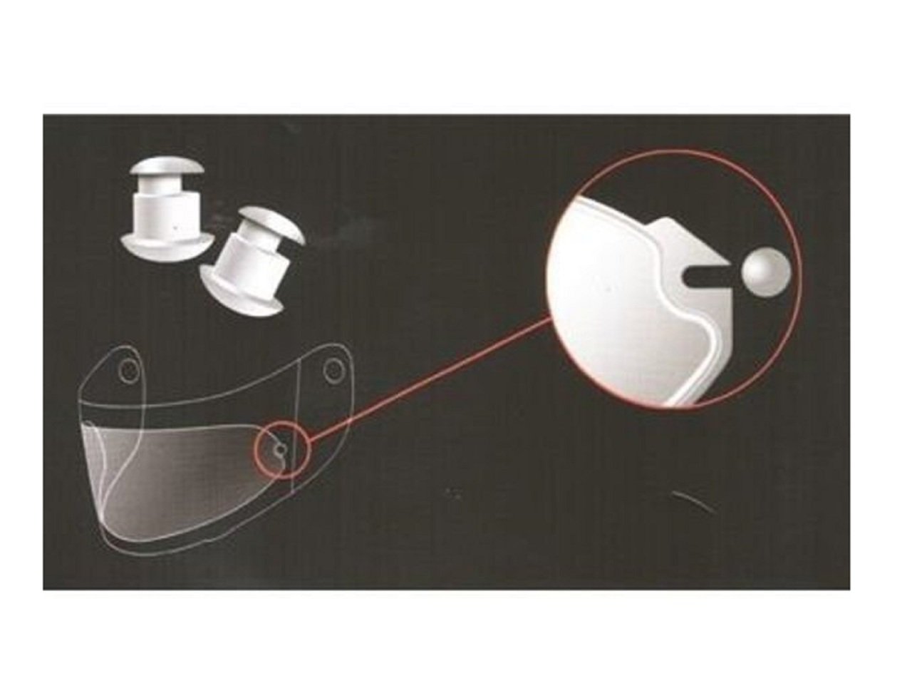 Kask Camı Pinlock Düğme Takımı Ls2