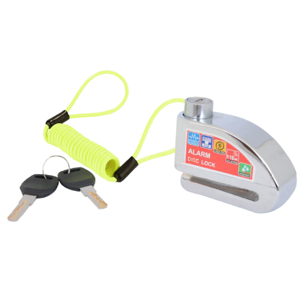 Motosiklet Disk Kilidi Alarmlı + Hatırlatıcı Kablo Gri RENİXPART
