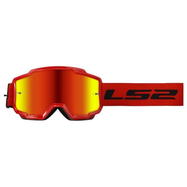 LS2 Charger Goggles Gözlük Motocross - Enduro İridium Camlı Kırmızı