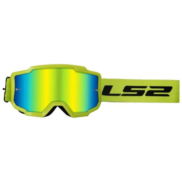 LS2 Charger Goggles Gözlük Motocross - Enduro İridium Camlı Neon Sarı