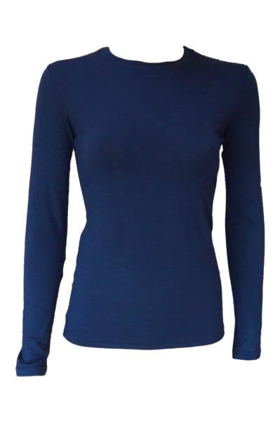 Bayan Badi Lacivert Renk XL Beden (46-48) Uzun Kollu Likralı