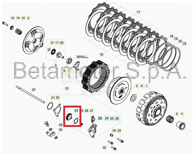 PISTON CLUTCH SLAVE CYLINDER ASSY BETA ORJ YP B4