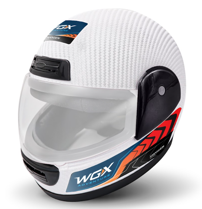 Motosiklet Kask WGX Adventure S-M-L-XL Beyaz Carbon WOGEN