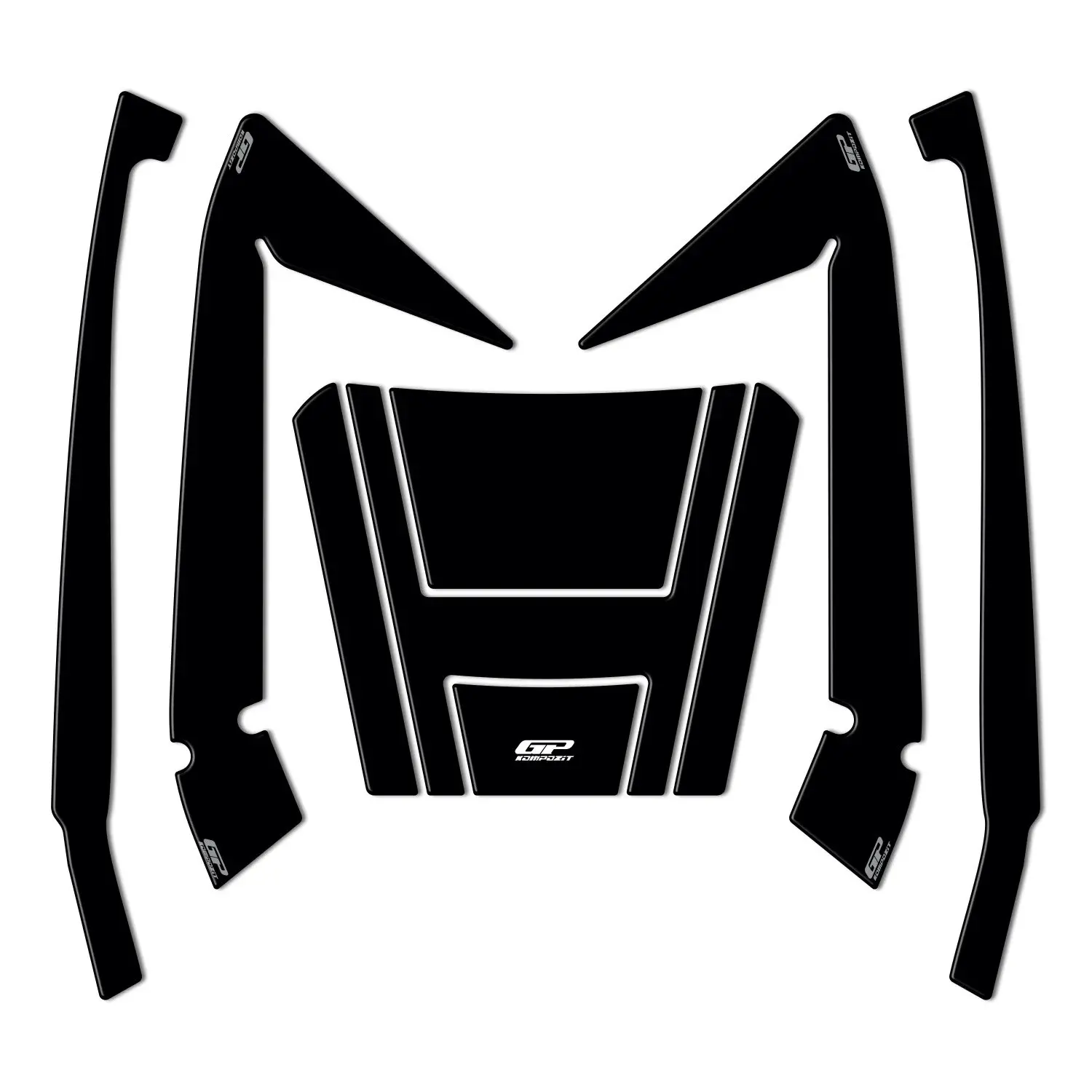 Honda Forza 250 2018-2025 Uyumlu Çanta Pad Seti Siyah GP Kompozit