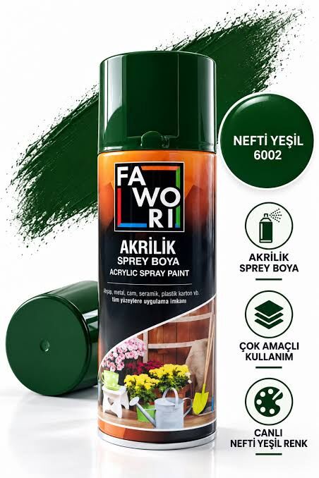 Fawori Sprey Boya Akirilik Nefti Yeşil 400ML