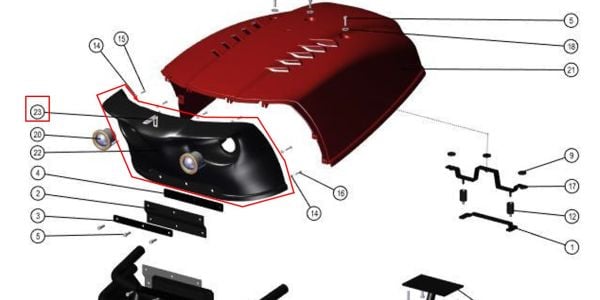 Antrac 820 Kaput Ön Kısım Siyah Orjinal