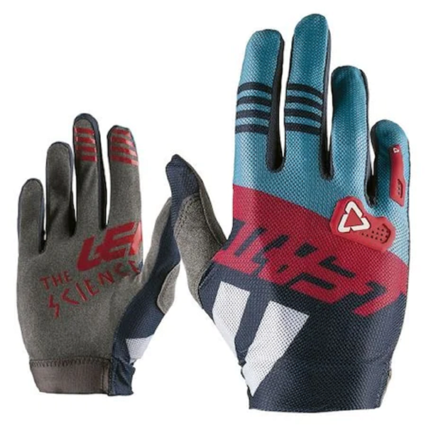 Motosiklet Eldiven OFF-ROAD Kırmızı - Mavi Beden: L LEATT