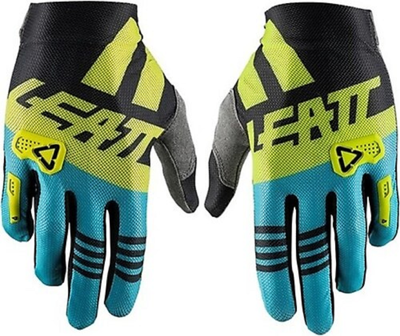 Motosiklet Eldiven OFF-ROAD Sarı - Mavi Beden: L LEATT