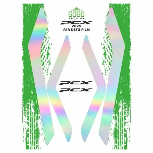 Honda PCX 2025 Far Üstü Film Hologram Geniş GOGO