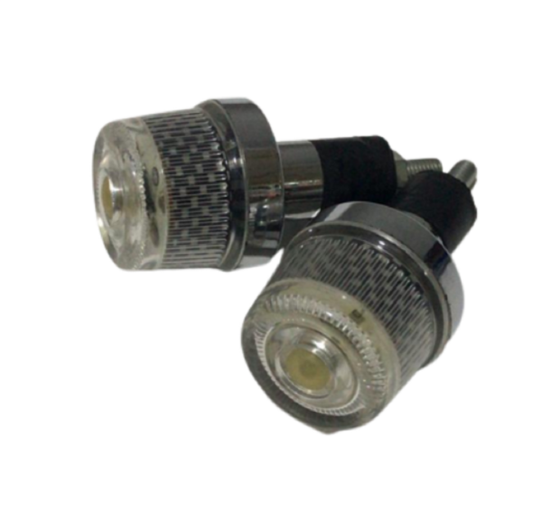 Motosiklet Elcik Topuzu Işıklı Mavi 2li Takım Jc-501 Prc