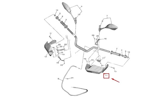 Yamaha Tracer 9 El Koruma Kapak SOL Orjinal