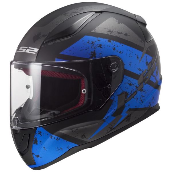 Motosiklet Kask Rapıd Deatbold Mat Siyah Mavi Beden:m Ls2