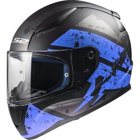 Motosiklet Kask Rapıd Deatbold Mat Siyah Mavi Beden:l Ls2